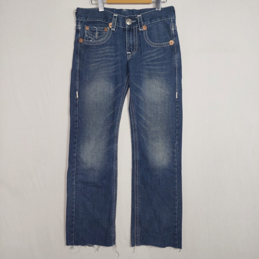 True Religion Joey Super T Jeans Women's 30 Made in USA Low Rise Flare